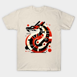 Circular Dragon Emblem 2024 - Lunar New Year T-Shirt